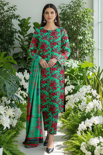 3 Piece Bana Doria Linuen Printed with Tana Dora Dupatta ZR-1315-WC