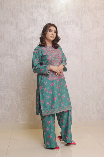 Piece - Green Color Soft Cotton Lawn | ZB1010-SM