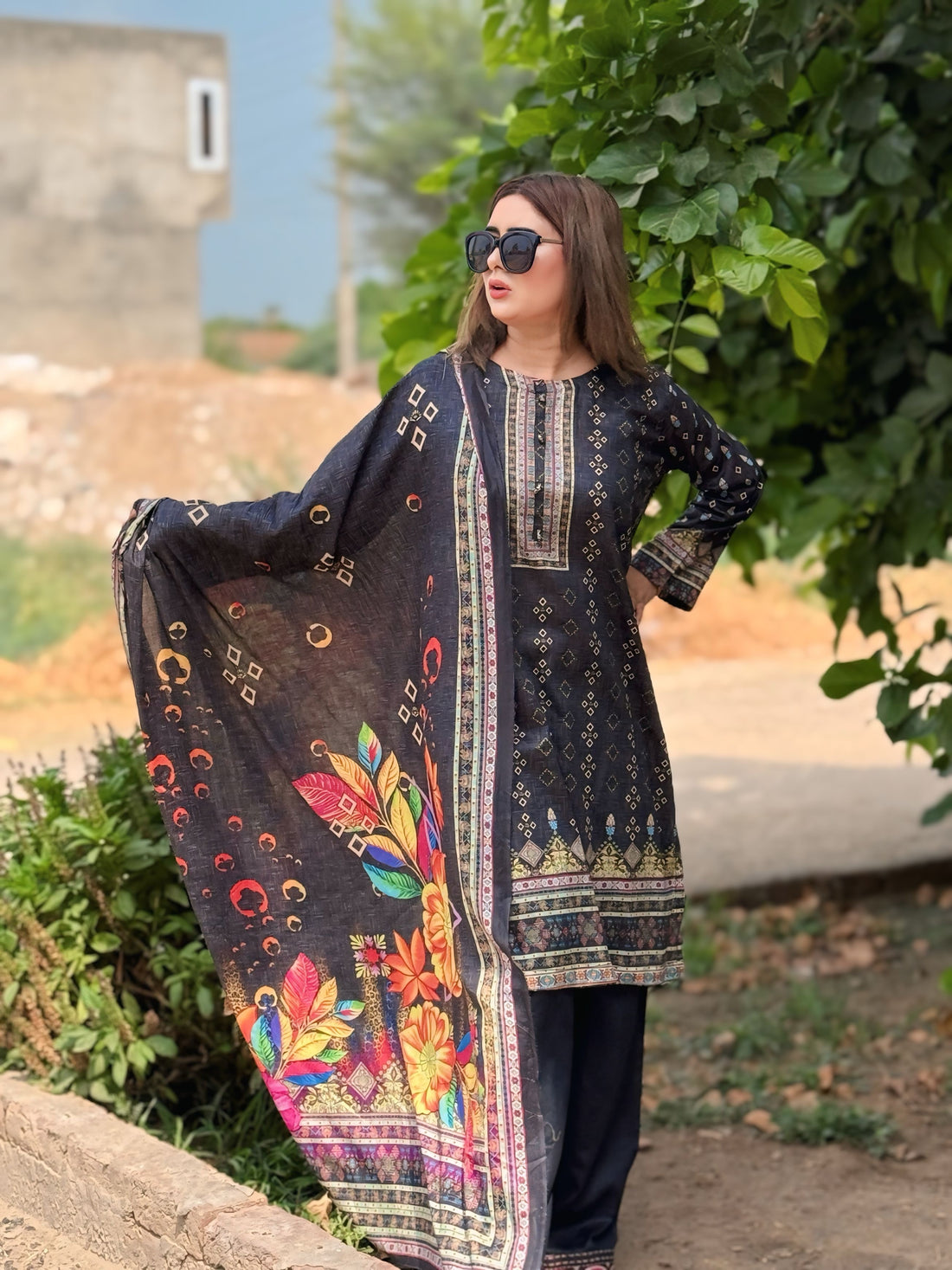 3 Piece -Multi Printed Color Premium Soft Lawn | ZB1023-SM