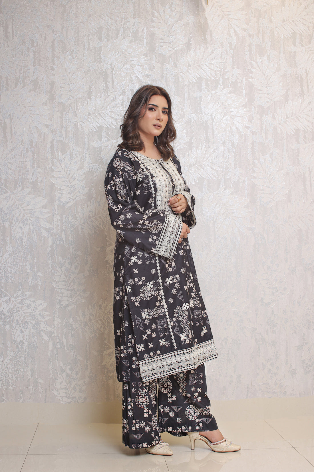 2 Piece - Black Color Soft Lawn Printed | ZB1006-SM