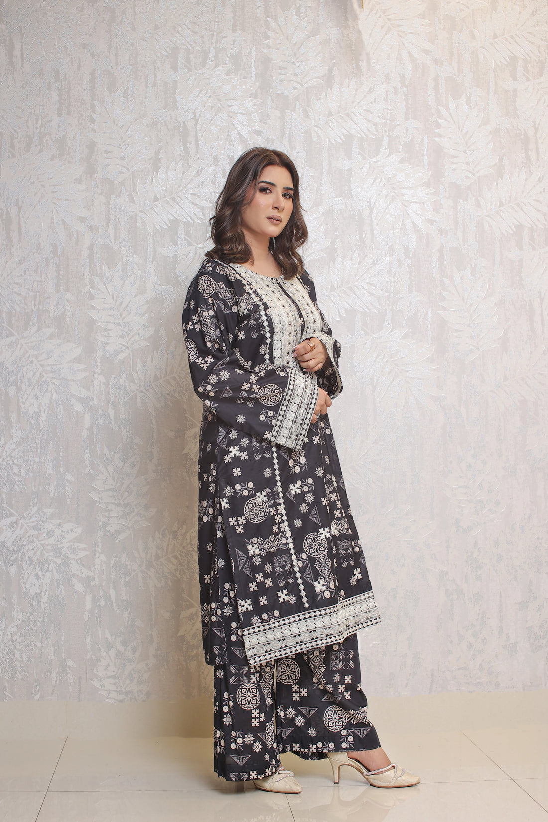 2 Piece - Black Color Soft Lawn Printed | ZB1006-SM