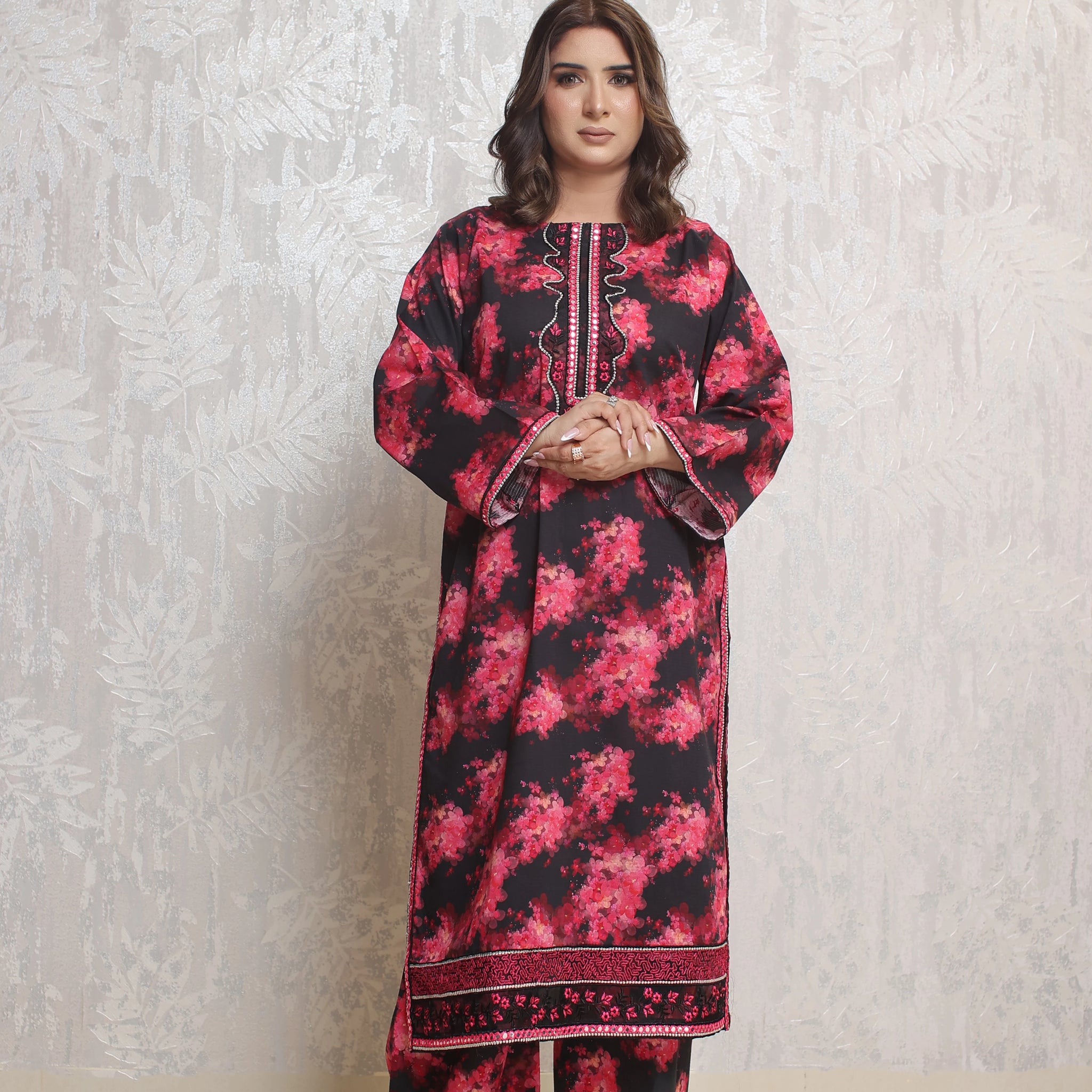 2 Piece - Black Merchanda Color Bana Doria Suit | ZB1007-SM