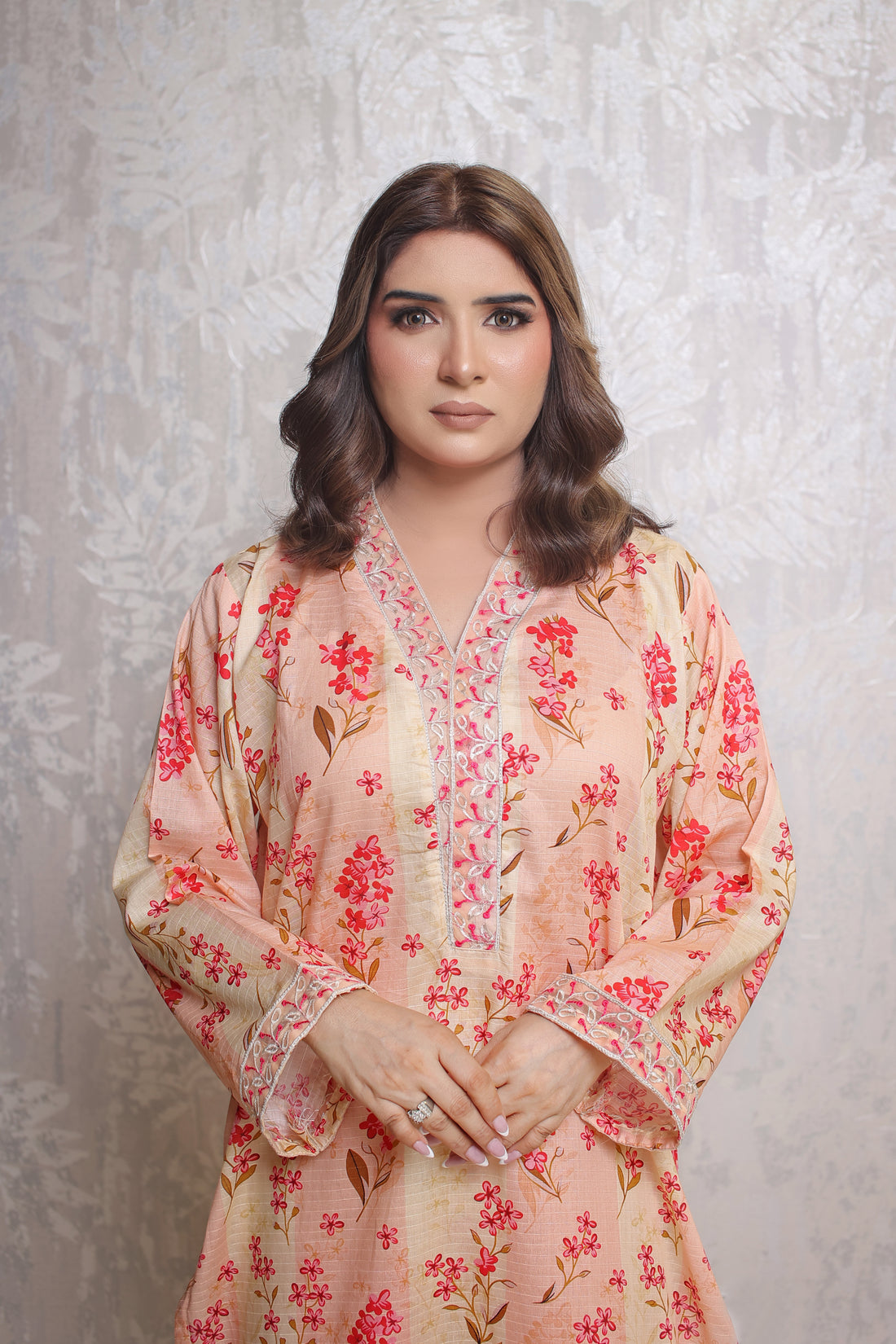 2 Piece - Coral Peach Soft Lawn | ZB1014-SM