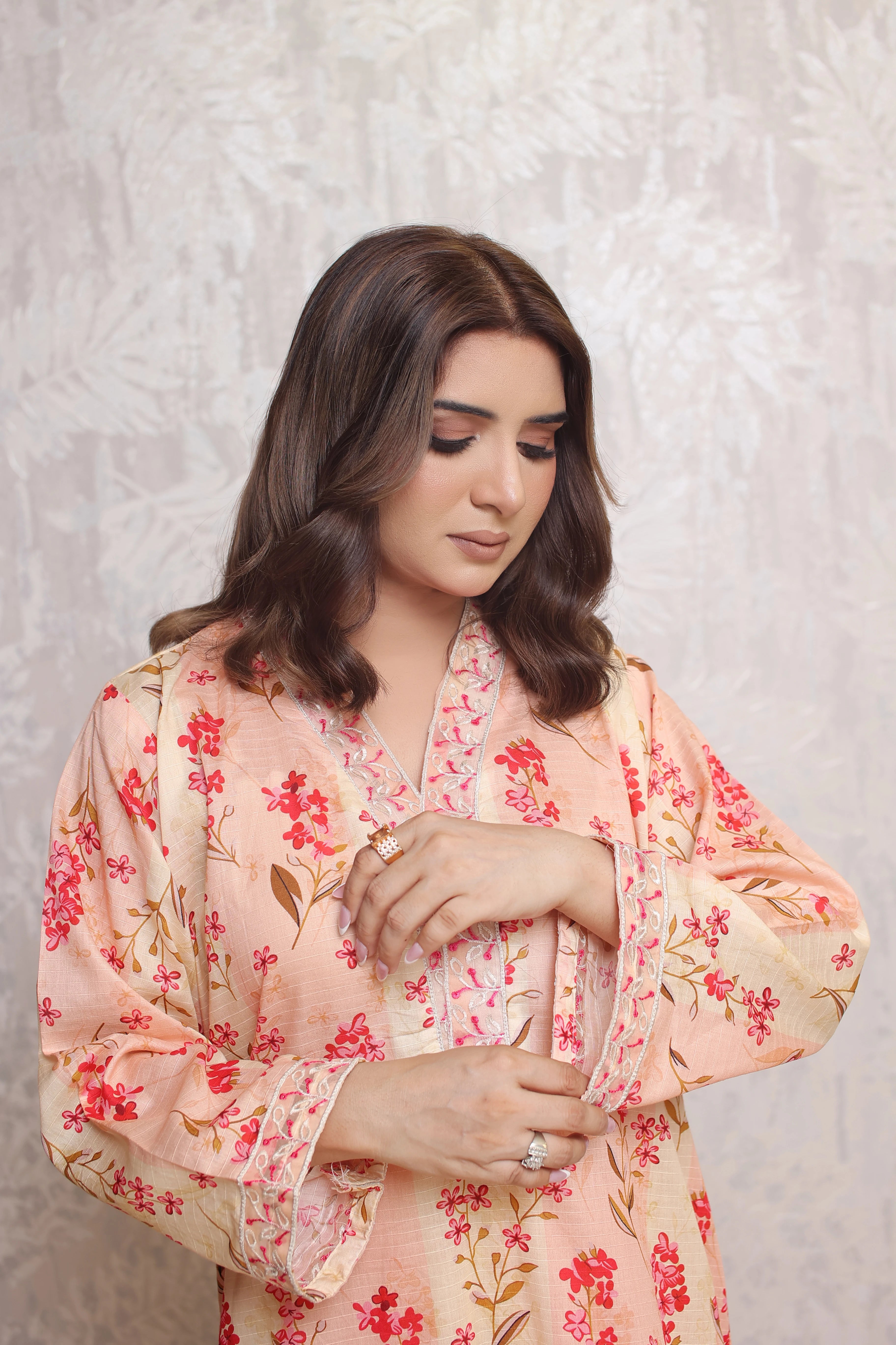 2 Piece - Coral Peach Soft Lawn | ZB1014-SM