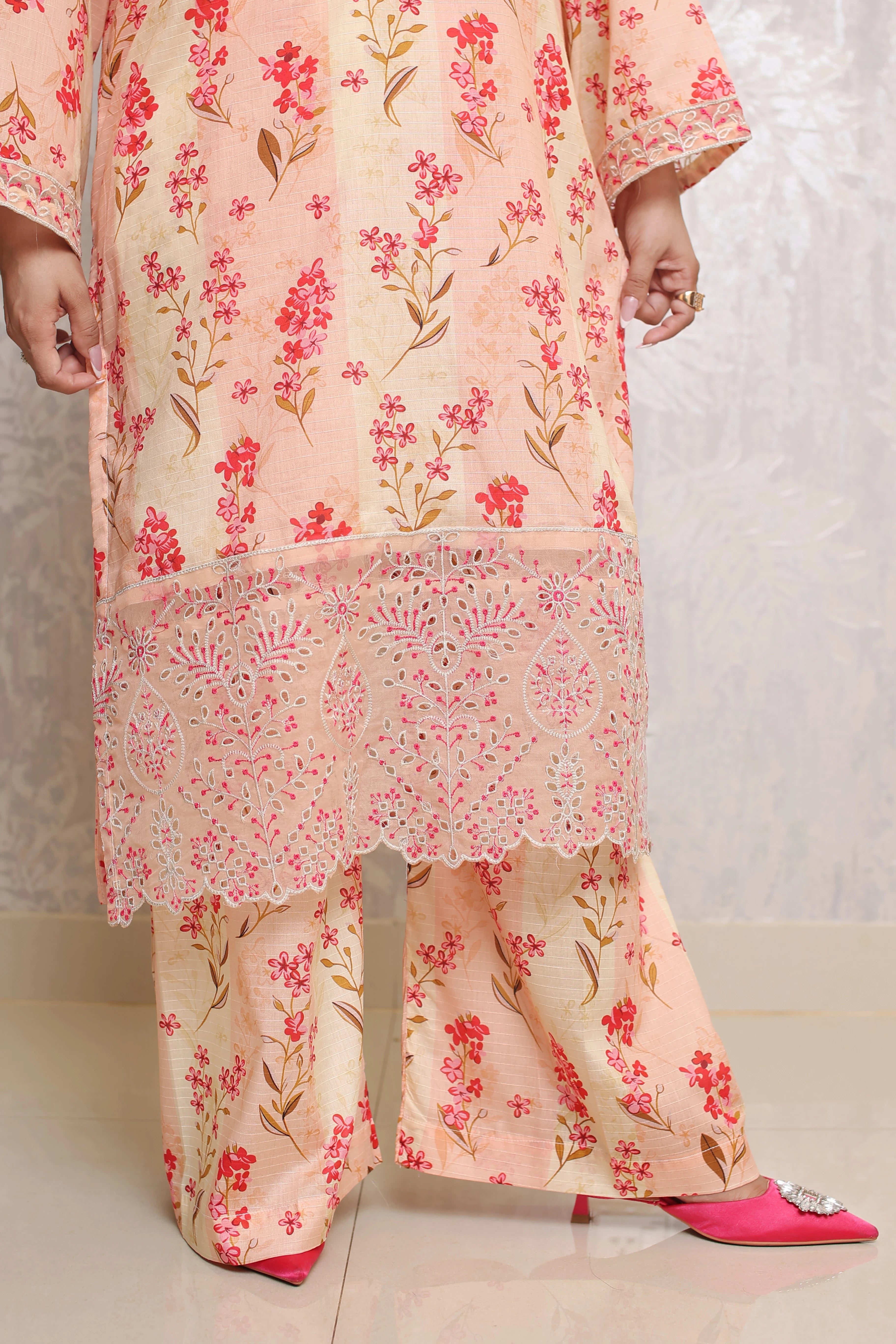 2 Piece - Coral Peach Soft Lawn | ZB1014-SM