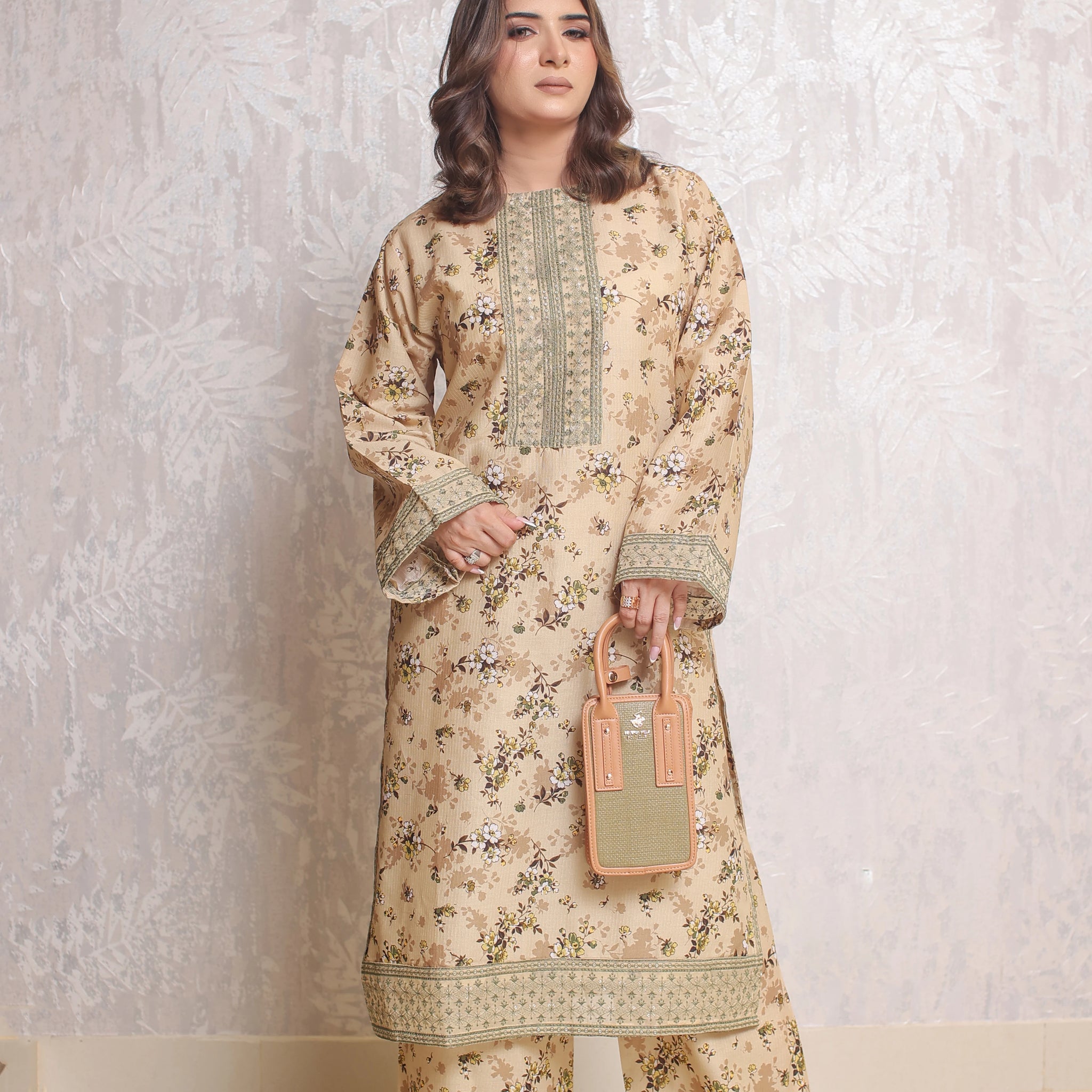 2 Piece - Beige Color Bana Doria Suit | ZB1018-SM