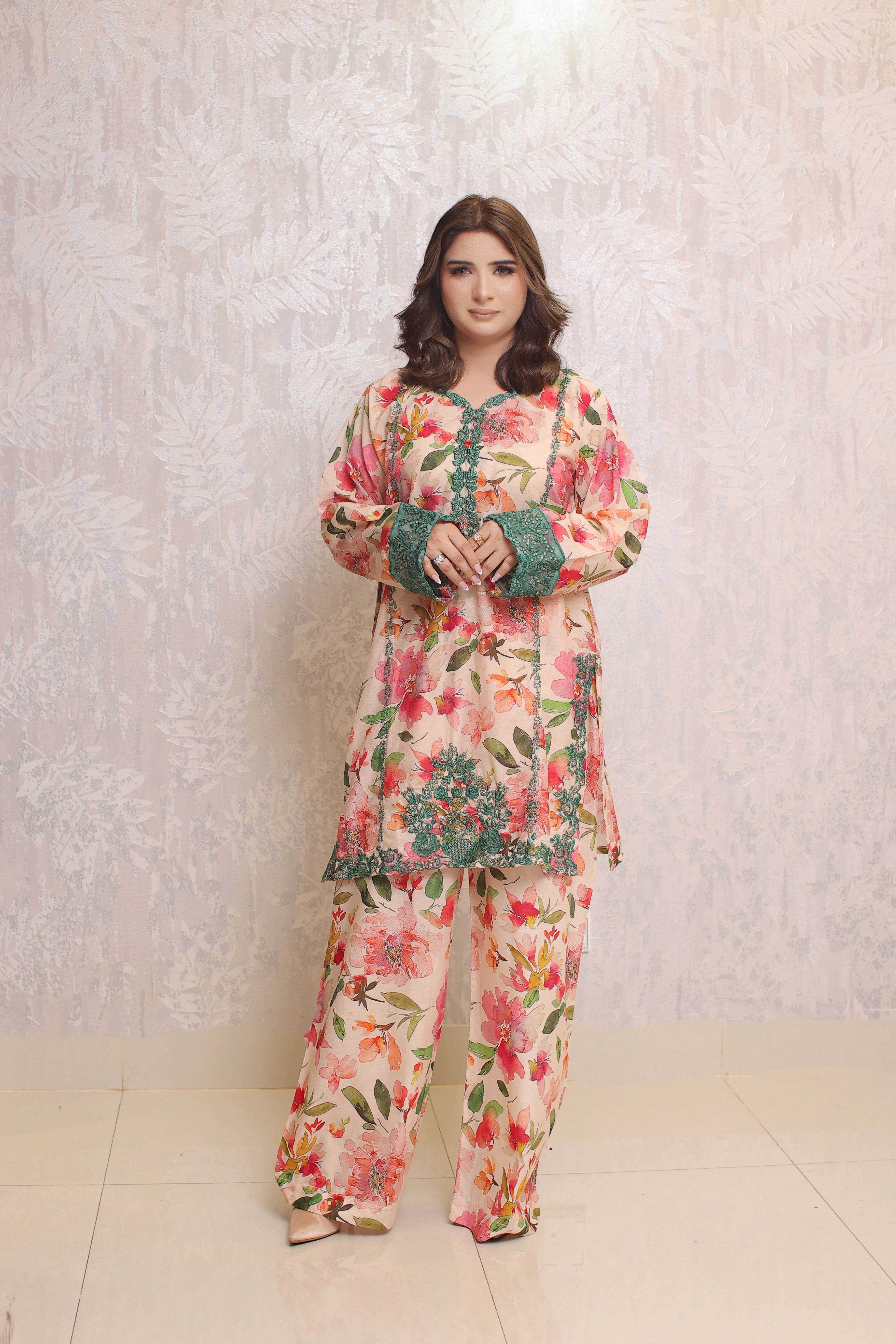2 Piece - Peach Color Soft Lawn | ZB1021-SM