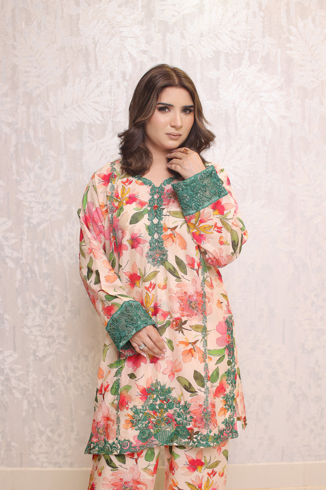 2 Piece - Peach Color Soft Lawn | ZB1021-SM
