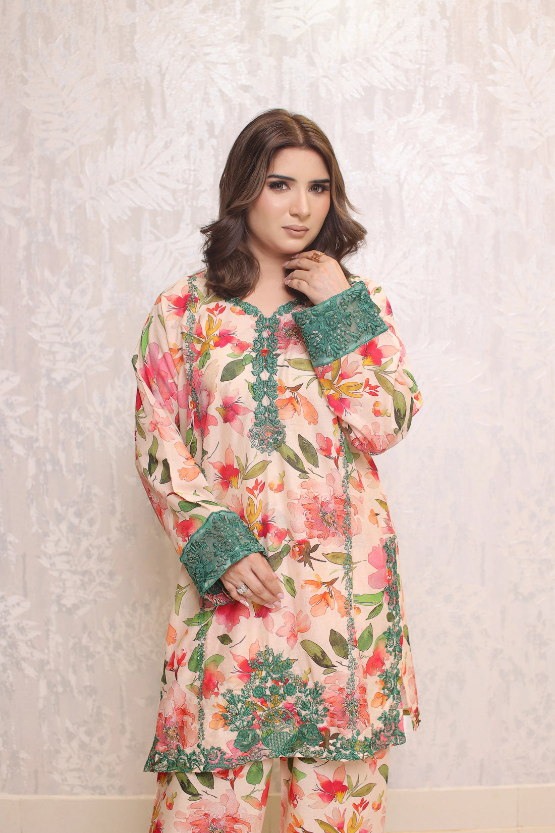 2 Piece - Peach Color Soft Lawn | ZB1021-SM