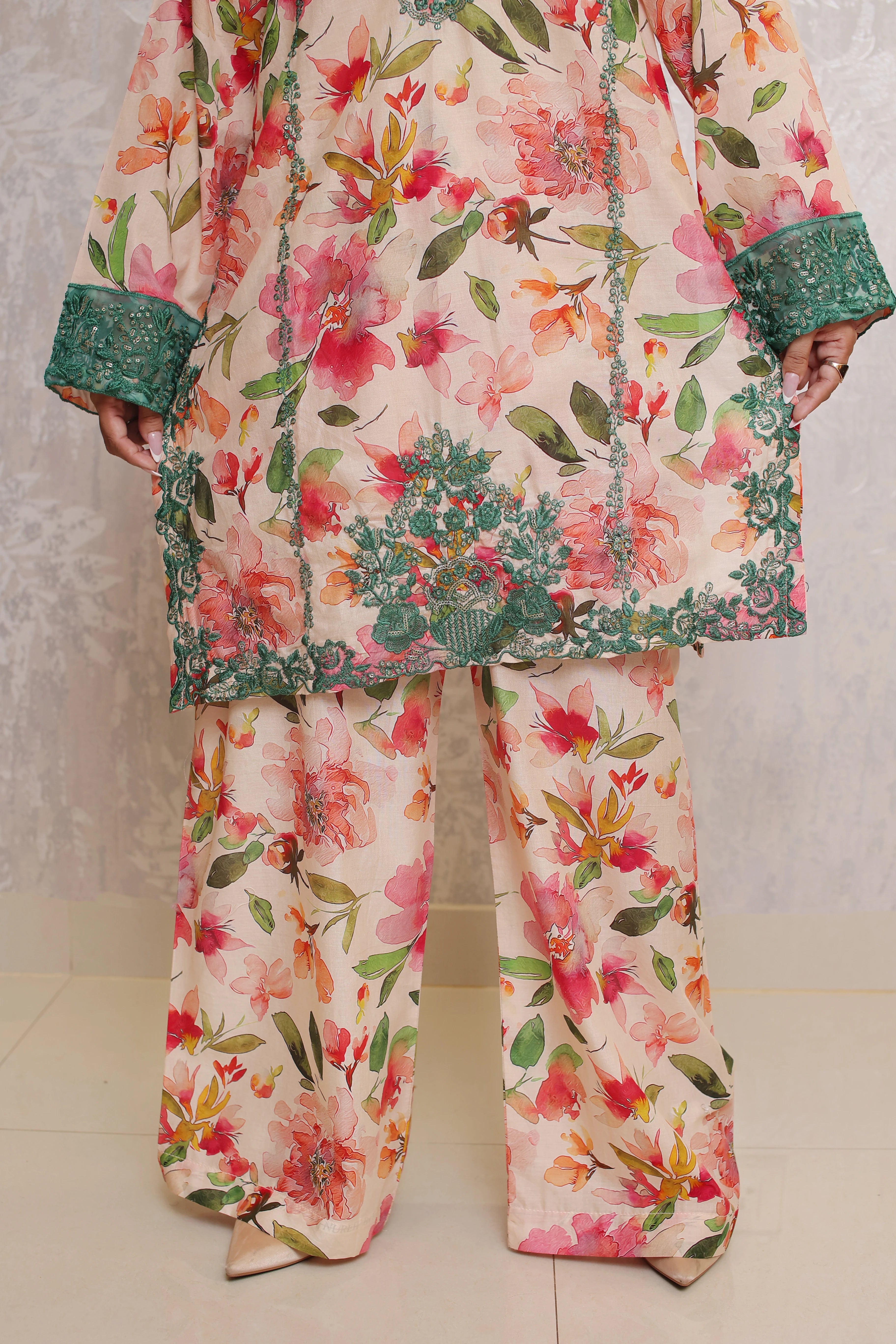 2 Piece - Peach Color Soft Lawn | ZB1021-SM