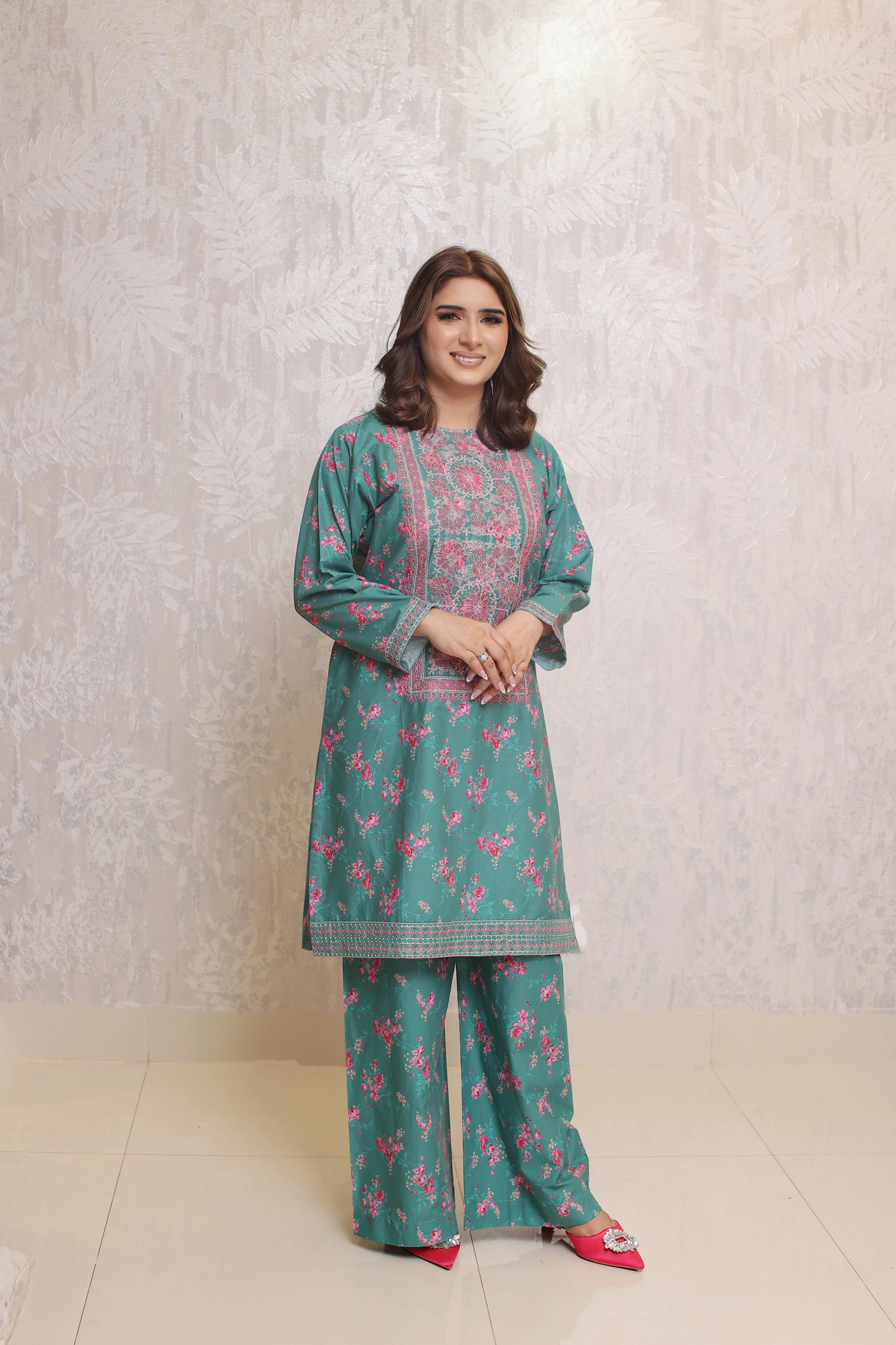 Piece - Green Color Soft Cotton Lawn | ZB1010-SM