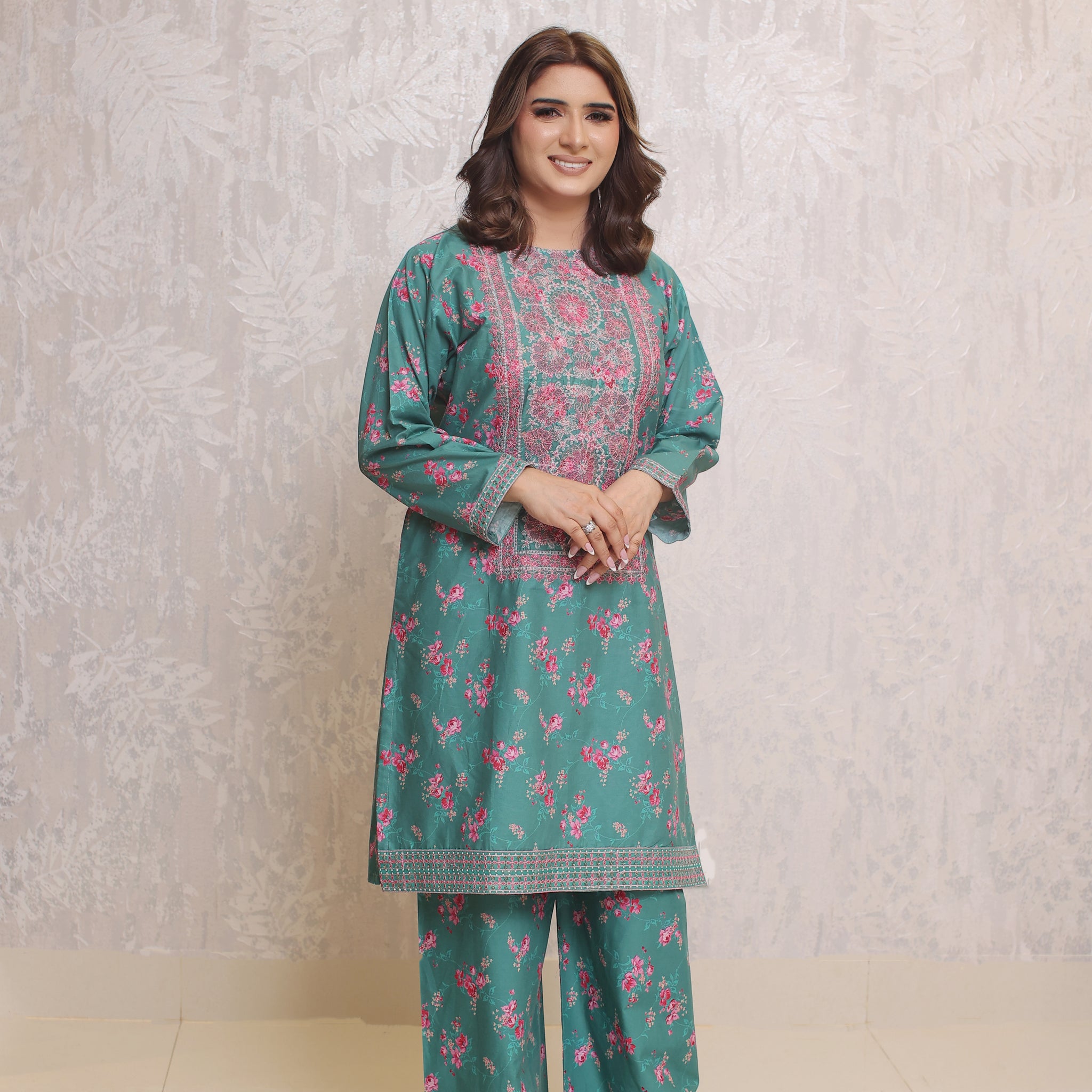 Piece - Green Color Soft Cotton Lawn | ZB1010-SM