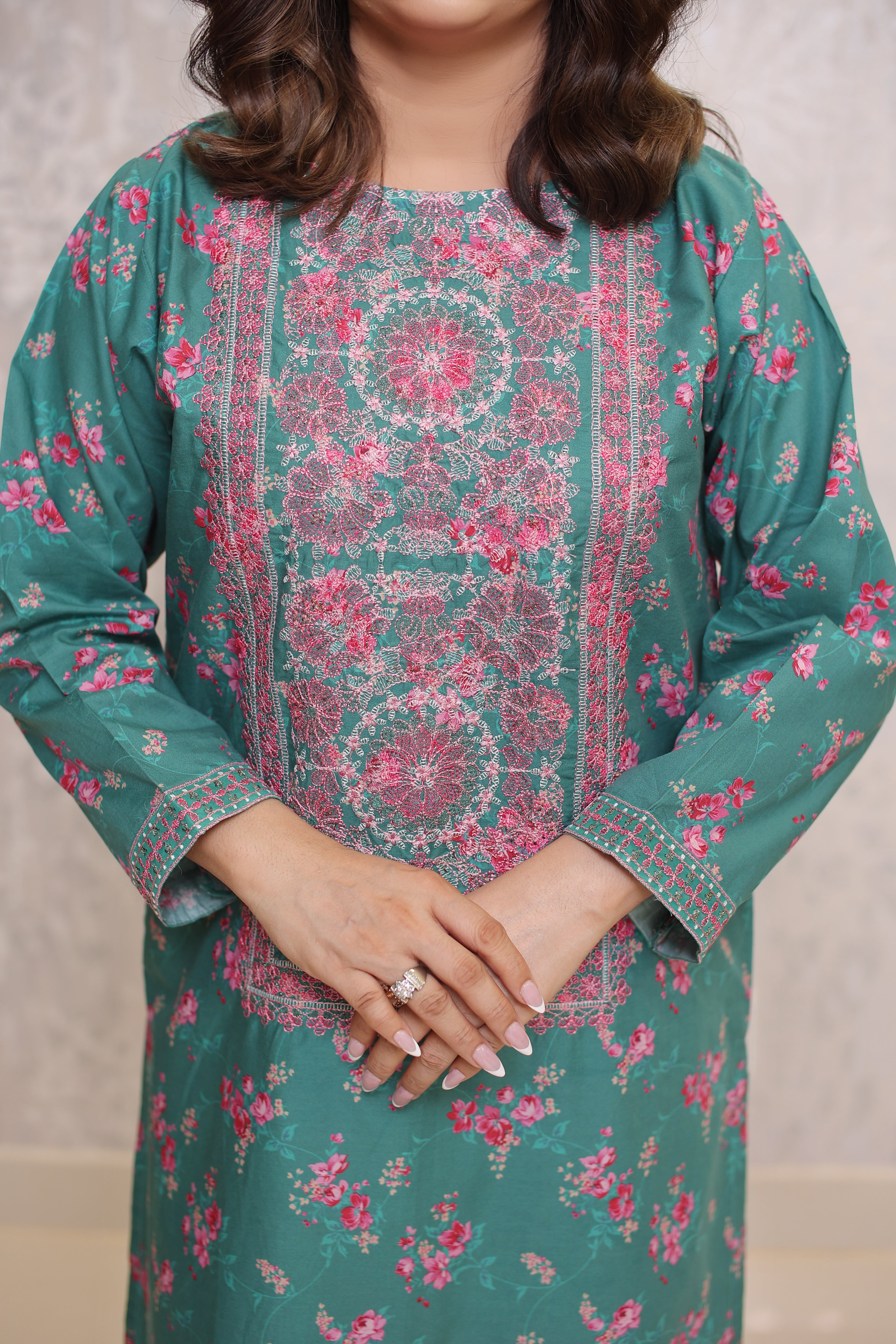 Piece - Green Color Soft Cotton Lawn | ZB1010-SM