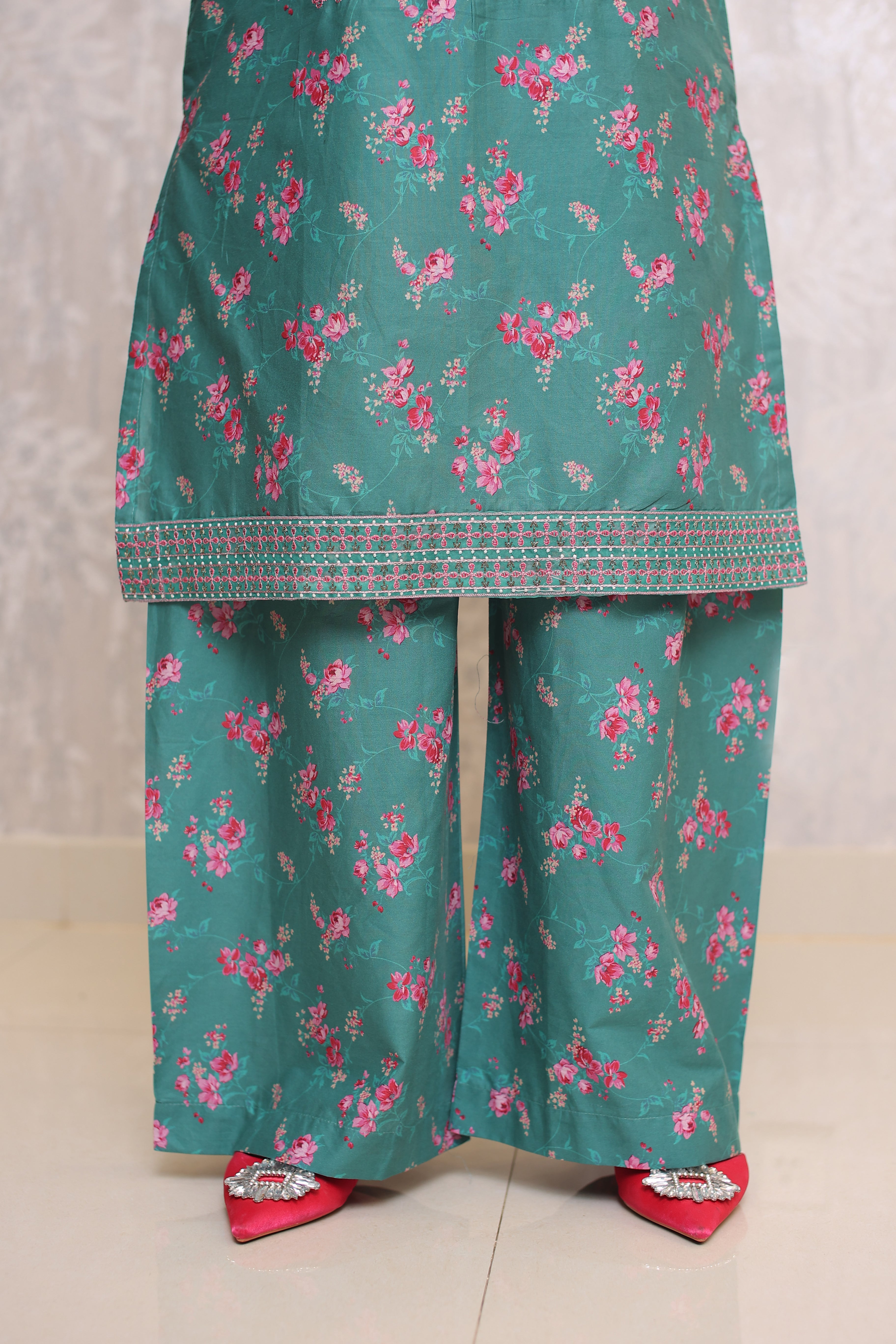 Piece - Green Color Soft Cotton Lawn | ZB1010-SM