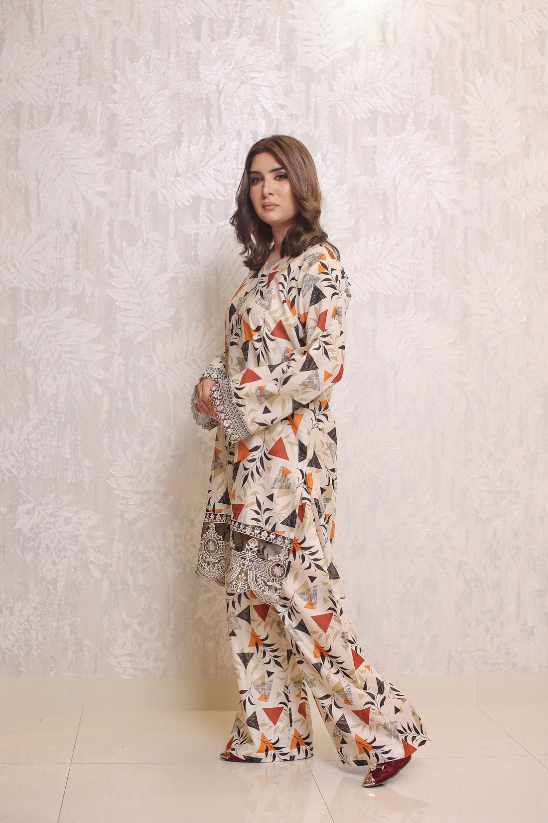2 Piece - Off White Color Alvera Print Soft Lawn | ZB1011-SM