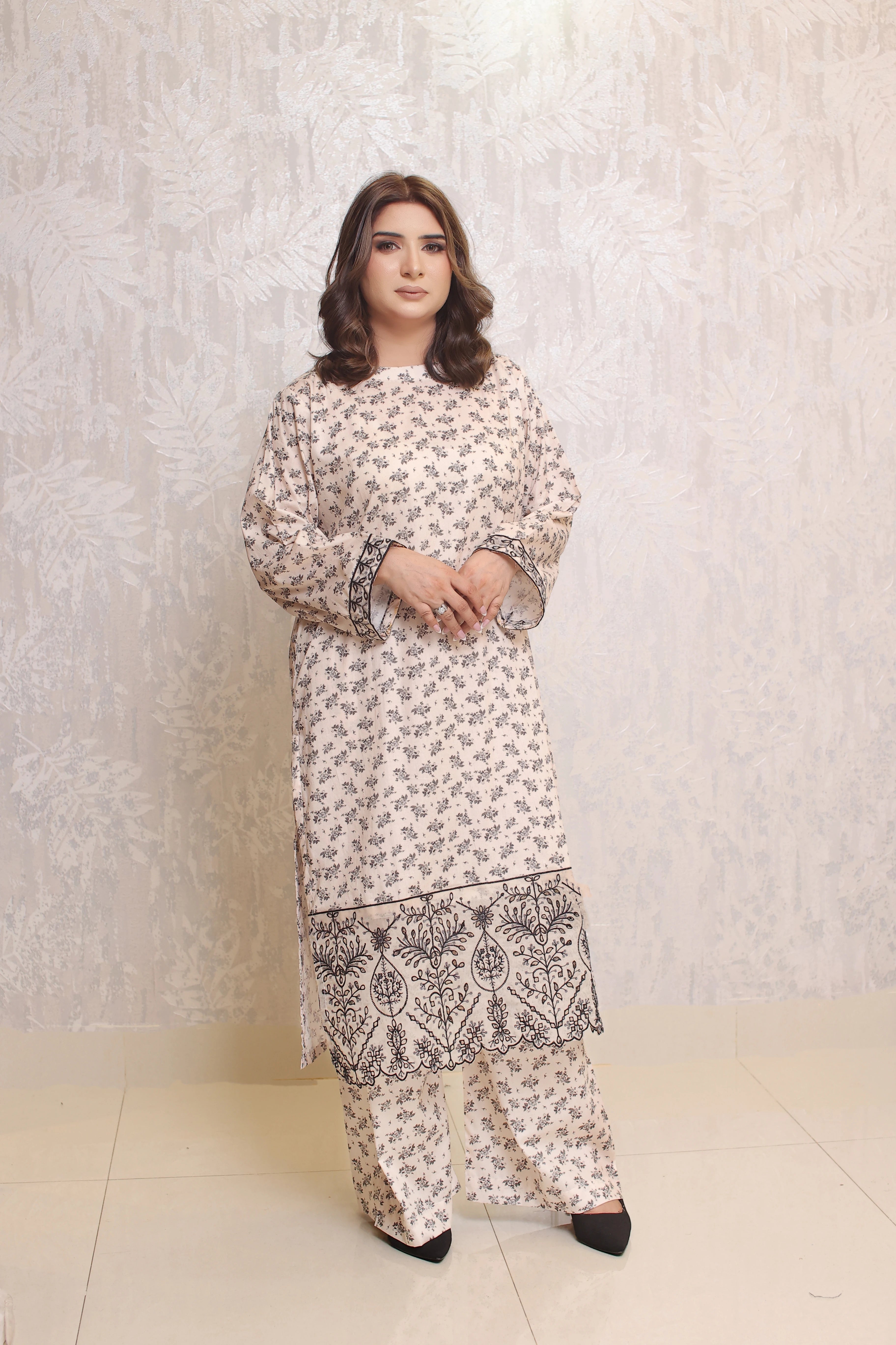 2 Piece - Offwhite Collour Soft Lawn | ZB1005-SM