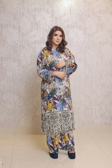 2 Piece - Multi Color Printed Soft Lawn Suit | ZB1020-SM