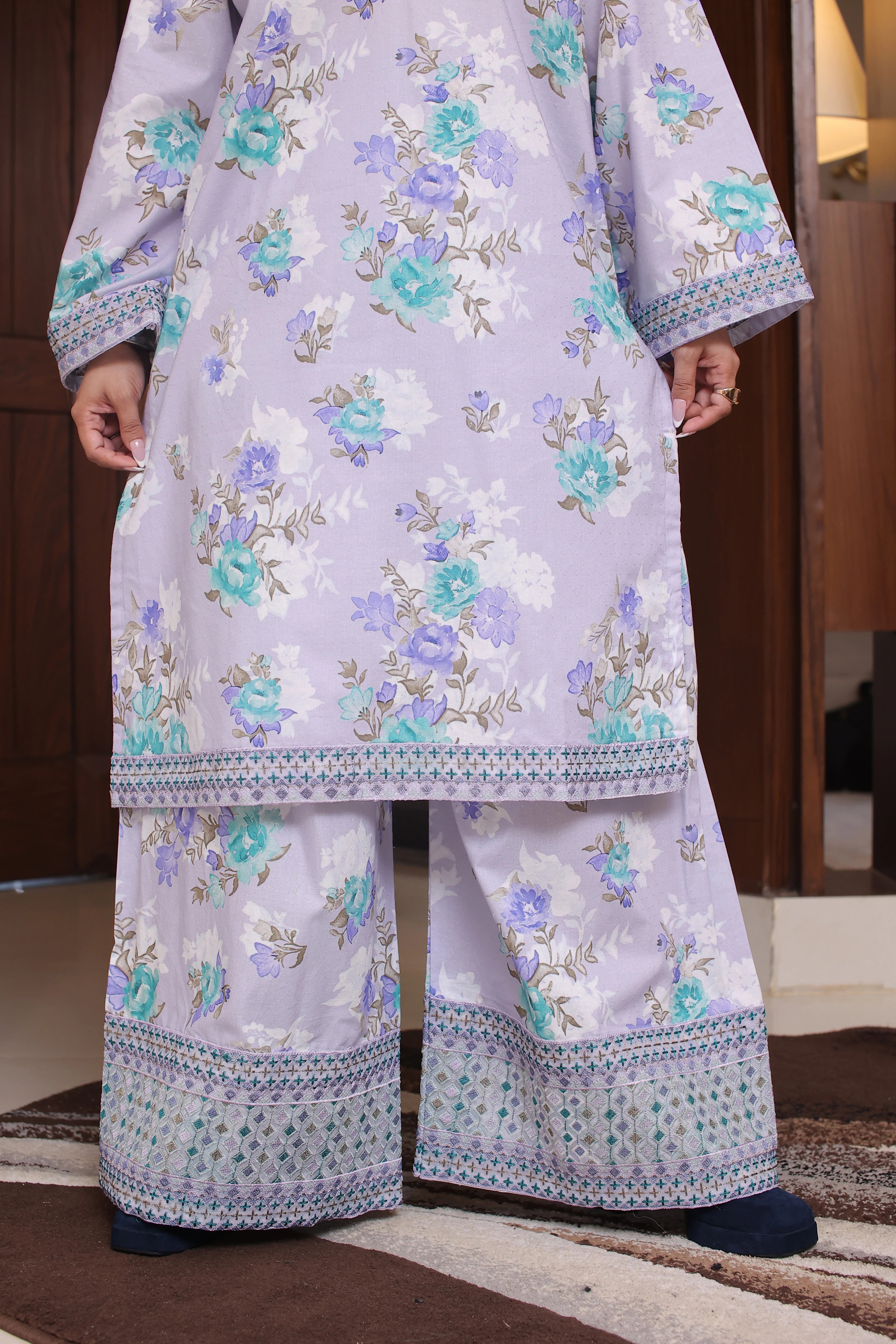 2 Piece - Lavender Colour Soft Cotton Lawn | ZB1013-SM